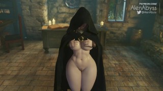 《艾尔登法环》梅琳娜惨遭粗暴中出，内射满灌高潮！